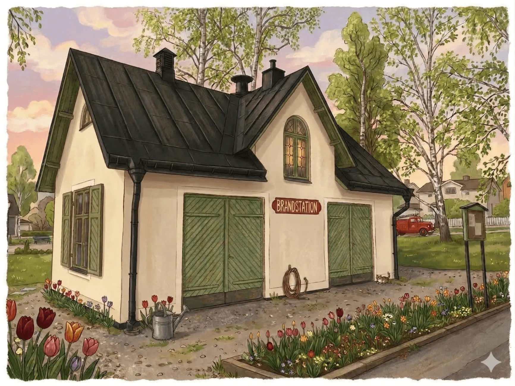 Illustration av Spruthuset i Duvbo